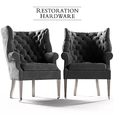 Luxury Restoration Wing Chair 3D model image 1 