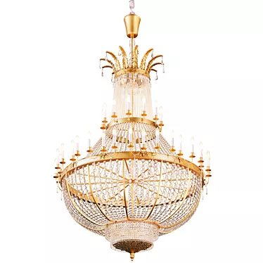 Gold Empire Palace Chandelier 3D model image 1 