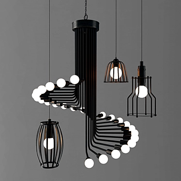 Nordic retro wrought iron industrial Chandelier part-1