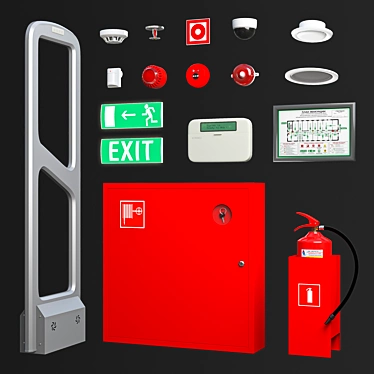 SecureStore: Complete Security Equipment Kit 3D model image 1 