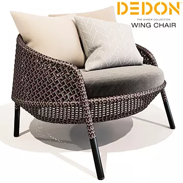 AHNDA Lounge Chair: Elegant Outdoor Seating 3D model image 1 