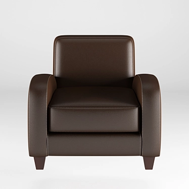 Luxury Leather Club Chair 3D model image 1 