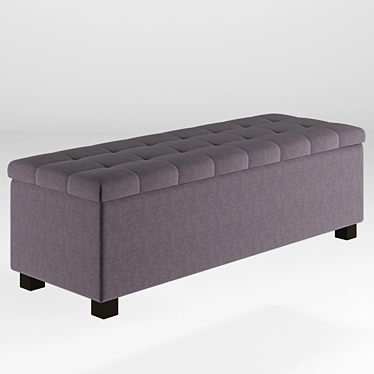 Title: Versatile Velvet Ottoman 3D model image 1 