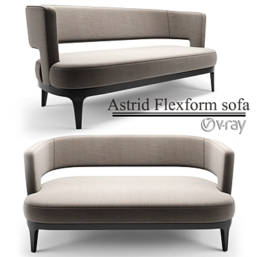 Astrid Flexform Modern Sofa 3D model image 1 