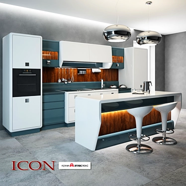 Modern Club Style Kitchen: ICON Ikon fk AtlasLyuks 3D model image 1 