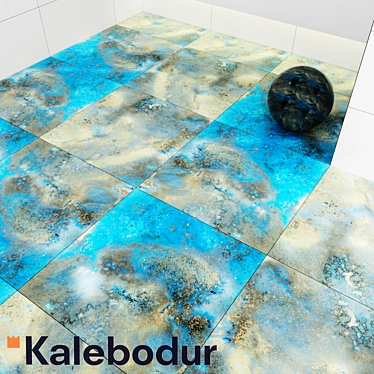 Shinjuku Blue Porcelain Tile 3D model image 1 