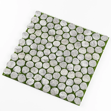 Grassy Oasis Paving Stone 3D model image 1 