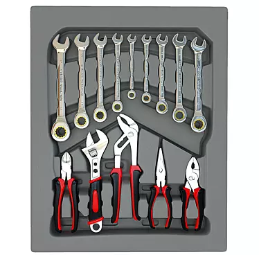 14-Piece Chrome Vanadium Swiss Tools 3D model image 1 