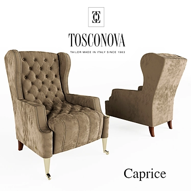 Caprice Armchair: Stylish, Versatile, Tosconova 3D model image 1 