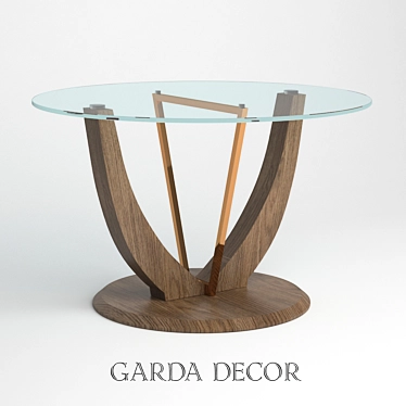 Garda Decor Dining Table: Beige Elegance 3D model image 1 