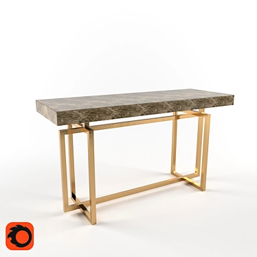 Copper Console: Rustic Elegance for your Space 3D model image 1 