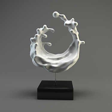 Elegant Abstract Dream Sculpture 3D model image 1 