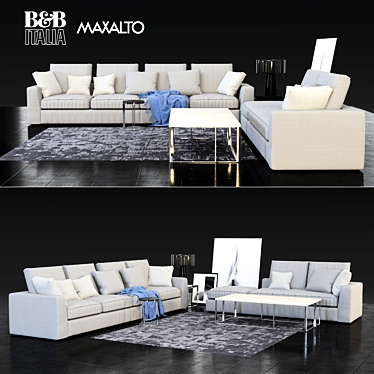 Elegant Maxalto Otium Sofa 3D model image 1 