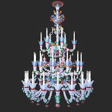 Barovier & Toso Veneziani Chandelier 220x350cm 3D model image 1 