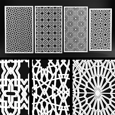 Islamic Geometric Decor Panels 3D model image 1 
