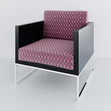 Damask Armchair: Luxurious Comfort 3D model image 1 