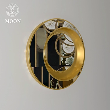 Moonlit Reflection: Oasis Mirrors 3D model image 1 