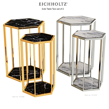EICHHOLTZ Taro Side Table Set 3D model image 1 