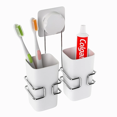 Hanging Cup Toothbrush Holder 3D model image 1 