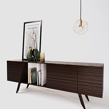 1950's Inspired Longplay Sideboard 3D model image 1 