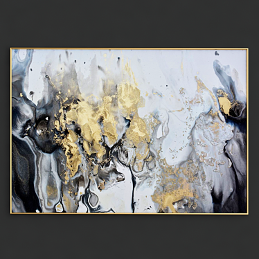 Shimmering Gold & White Paints 3D model image 1 