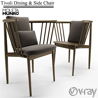Modern Scandinavian Tivoli Dining Chair 3D model image 1 