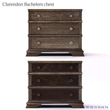 Bernhardt Clarendon Bachelors Chest: Elegant and Functional 3D model image 1 
