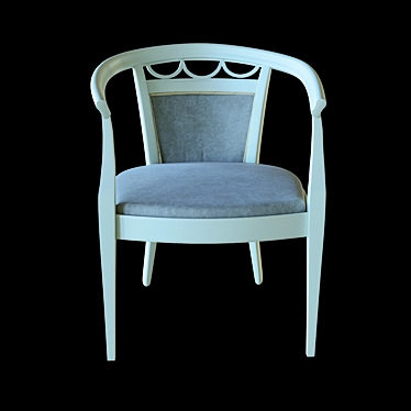 Avorio Semi-Armchair: Elegant and Comfortable 3D model image 1 