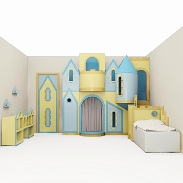 Custom-made Baby Furniture - "Castle" Design 3D model image 1 