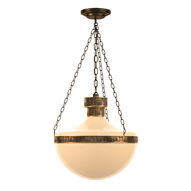 Modern Schoolhouse Pendant Fixture 3D model image 1 