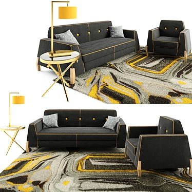Zico Collection: Modern Sofa & Armchair 3D model image 1 