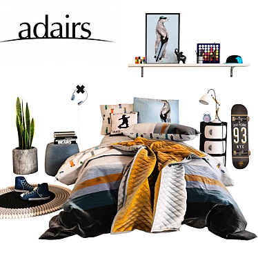 Adairs Kids Bedroom Set: Complete and Stylish【Children Set 05】 3D model image 1 