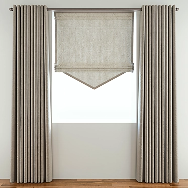 Elegant Drapes for Corona 3D model image 1 