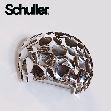 Braille Schuller Narisa: 190mm Height, Chrome Metal Wall Lamp 3D model image 1 