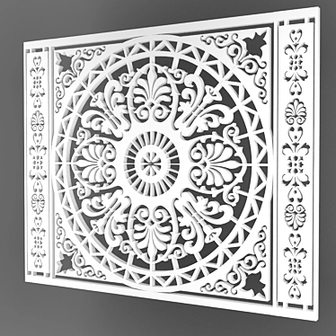 Eastern Rosette Decor: Exquisite Ornamental Detail 3D model image 1 