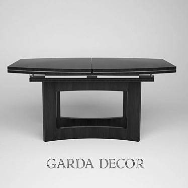 Modern Gray Extendable Dining Table 3D model image 1 