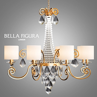 Elegant Crystal Ceiling Lighting 3D model image 1 