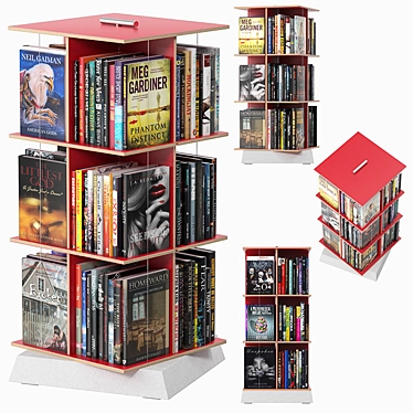 Stylish Stacker Bookcase 3D model image 1 