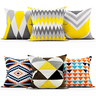 Glam up your space with stylish pillows 3D model image 1 