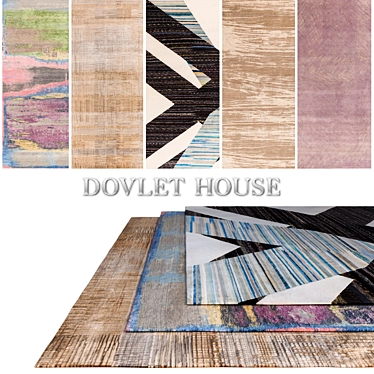 Luxury Carpets Set - DOVLET HOUSE, 5 Pieces (Part 194) 3D model image 1 