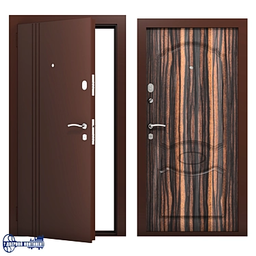 Secure Comfort: Continent-Extra Entrance Doors 3D model image 1 