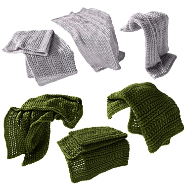 Cozy Home Republic Chunky Knit Throw 3D model image 1 