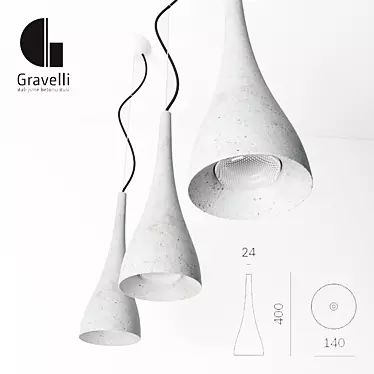 Gravelli Ocun Pendant Light 3D model image 1 