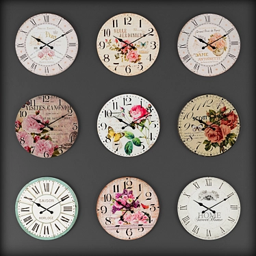 Time Pieces Wall Clock Collection 3D model image 1 