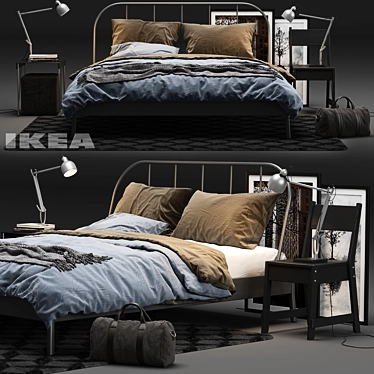 Sleek and Modern: IKEA KOPARDAL Bed 3D model image 1 