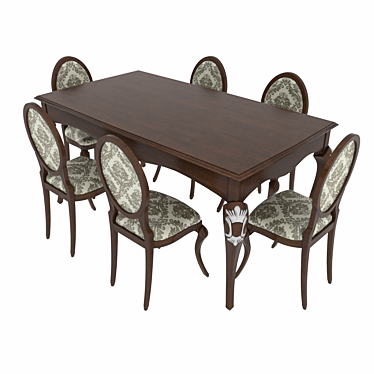 Italian Classical Table Set: Giorgio Casa- Memorie Venezia 3D model image 1 