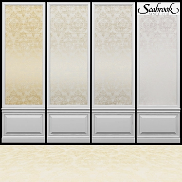 Seabrook Lanai-12: Coastal Charm Acrylic Coated Wallpaper 3D model image 1 