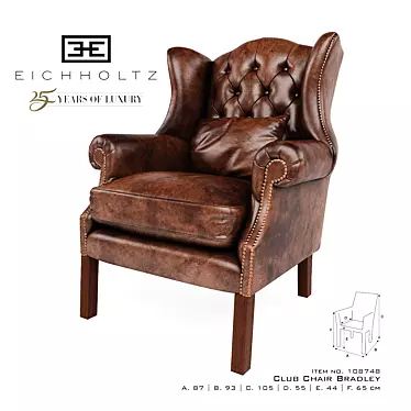 Eichholtz Club Chair: Bradley 
(Translation: Кресло фабрики Eichholtz: Bradley) 3D model image 1 