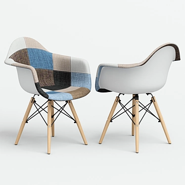 Patchwork Style Chair: Eames DAW 3D model image 1 