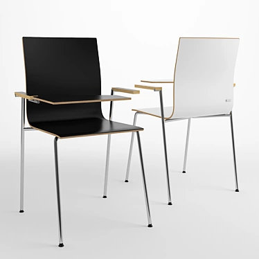 Modern Black&White Chair: Chair Orte BEJOT 3D model image 1 